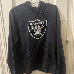 Las Vegas Oakland Raiders NFL  Black Hoodie Hoodie Sweatshirt Mens Sz Large #P5
